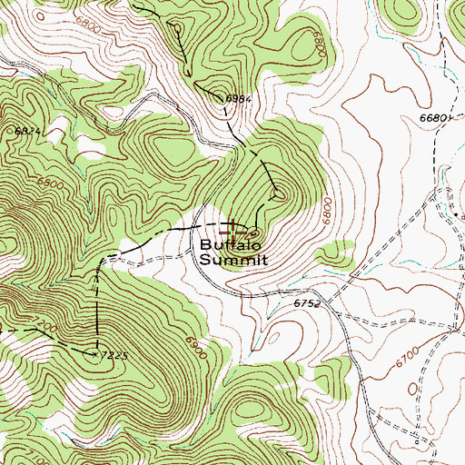 Topographic Map of Buffalo Summit, NV