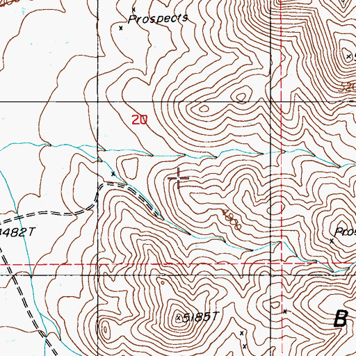 Topographic Map of Bullfrog Hills, NV