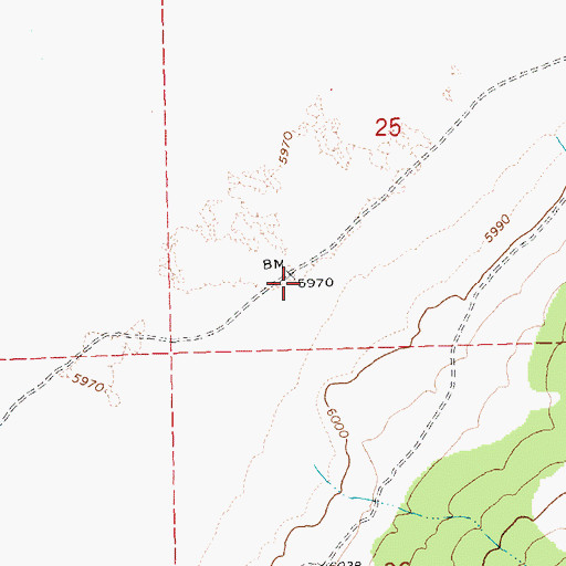 Topographic Map of Cave Valley, NV