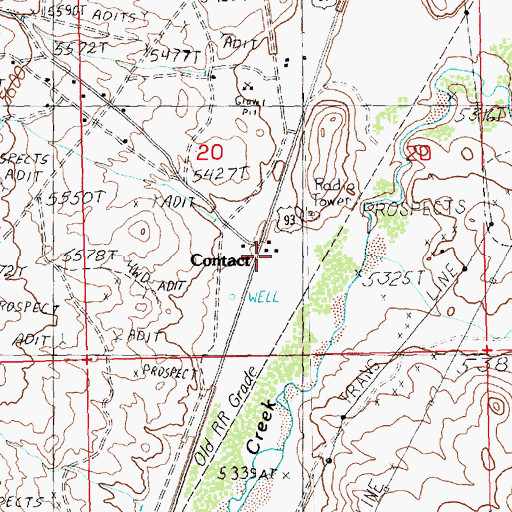 Topographic Map of Contact, NV