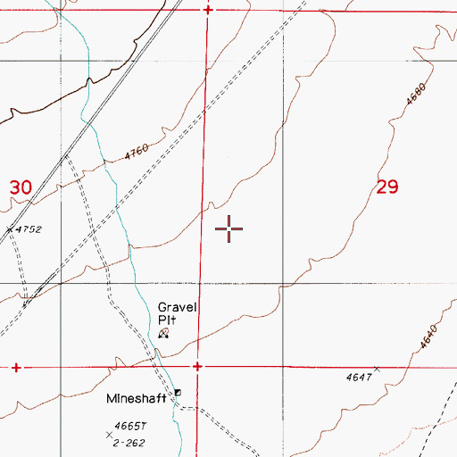Topographic Map of Duck Creek, NV