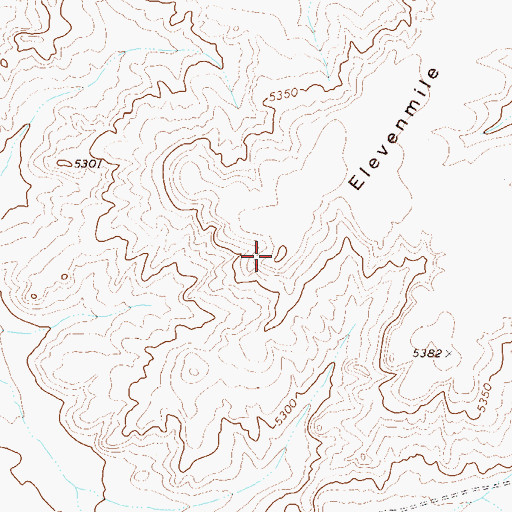 Topographic Map of Elevenmile Hill, NV