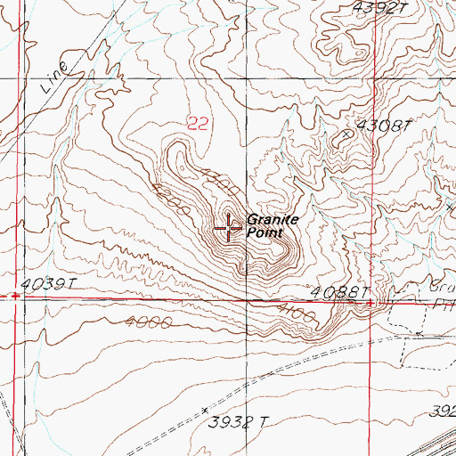 Topographic Map of Granite Point, NV
