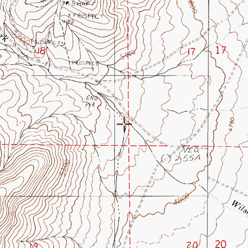 Topographic Map of Gregg Canyon, NV