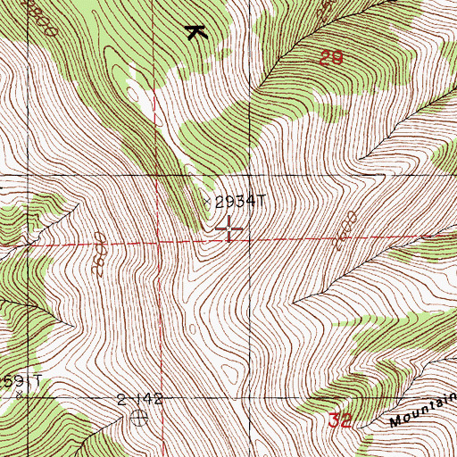 Topographic Map of High Peak, NV