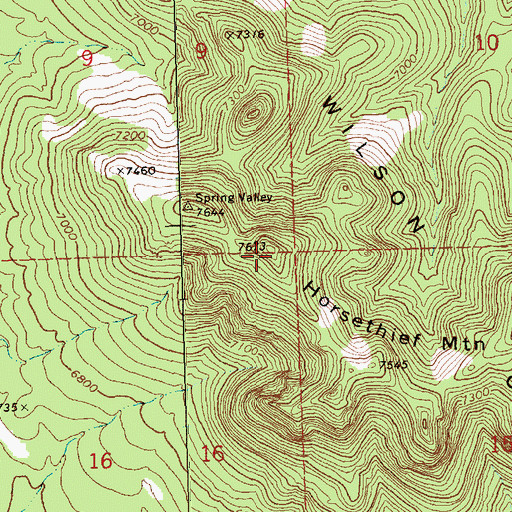 Topographic Map of Horsethief Mountain, NV