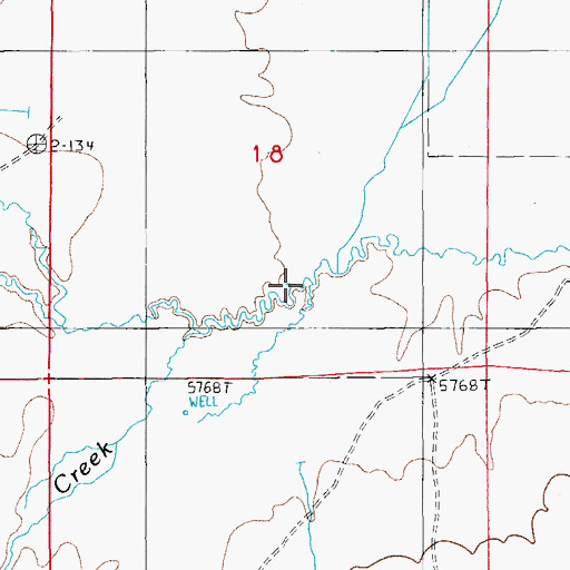 Topographic Map of Indian Creek, NV