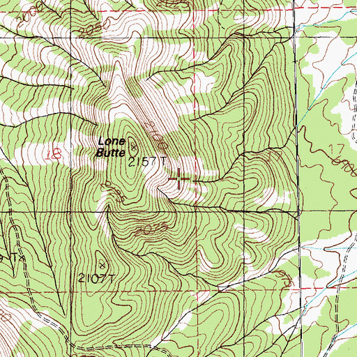 Topographic Map of Lone Butte, NV