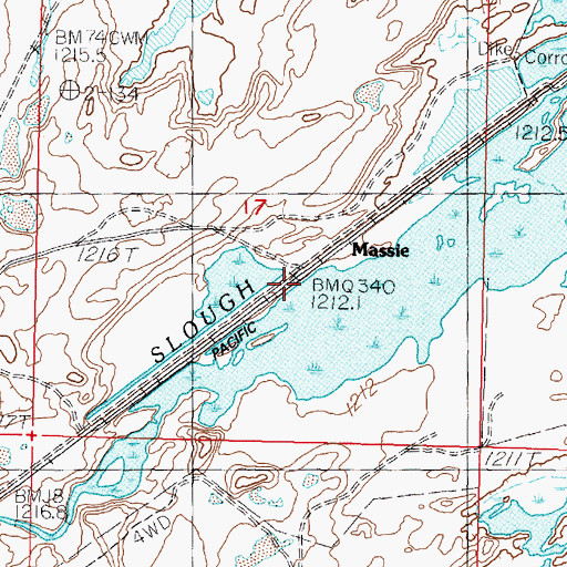 Topographic Map of Massie, NV