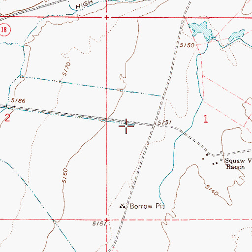 Topographic Map of Midas Creek, NV