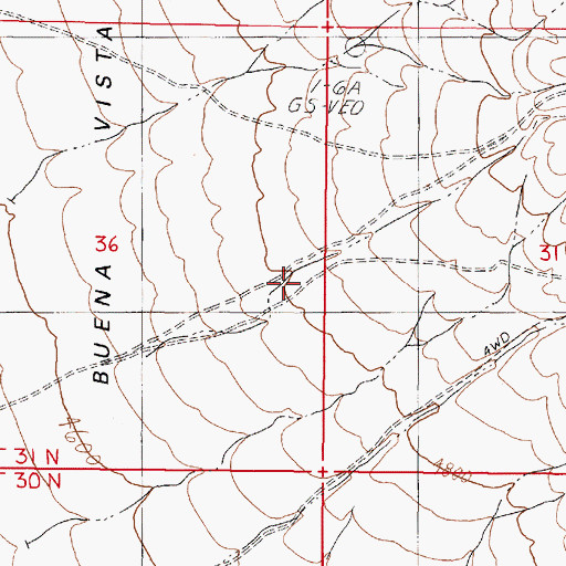 Topographic Map of Milch Canyon, NV