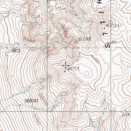 Topographic Map of Monitor Hills, NV