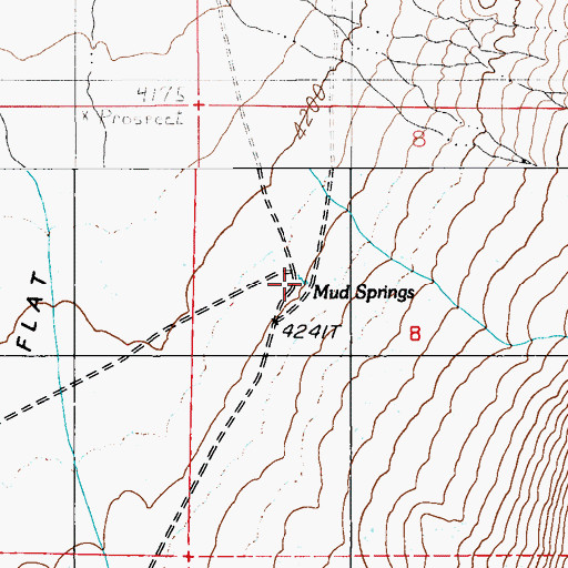 Topographic Map of Mud Springs, NV