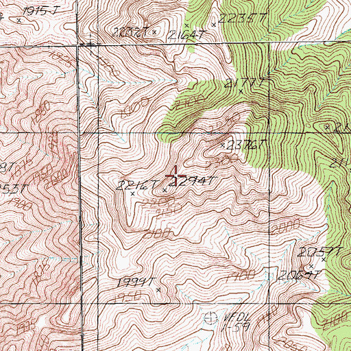 Topographic Map of Pahranagat Range, NV