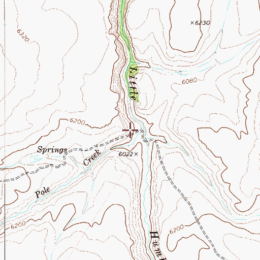 Topographic Map of Pole Creek, NV