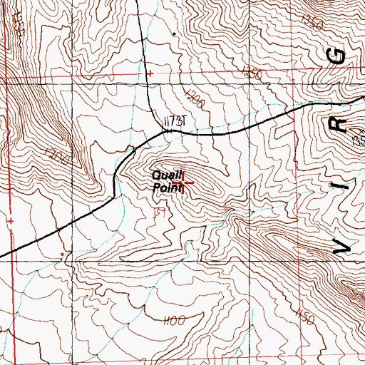Topographic Map of Quail Point, NV