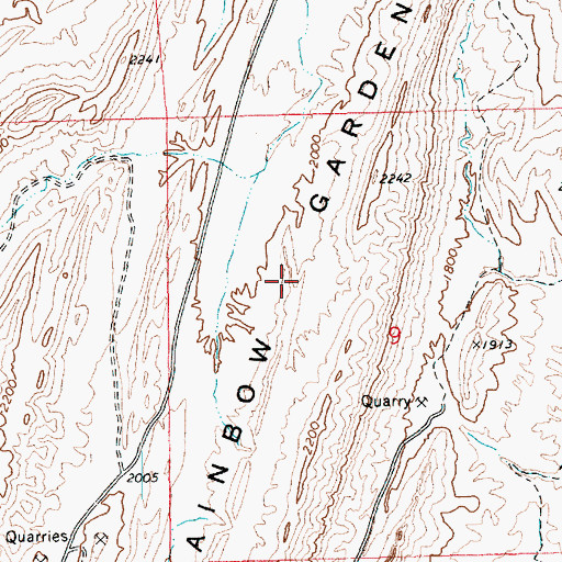 Topographic Map of Rainbow Gardens, NV