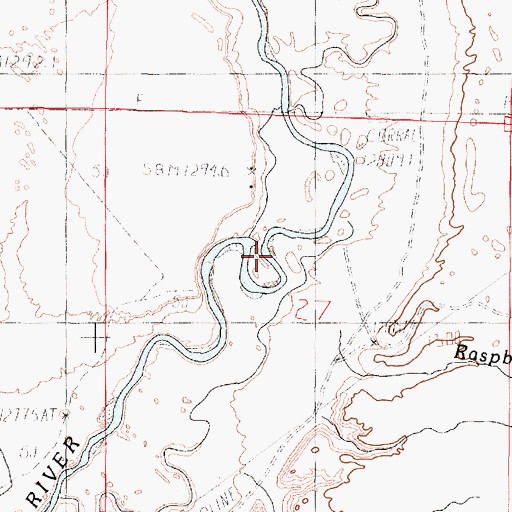 Topographic Map of Raspberry Creek, NV