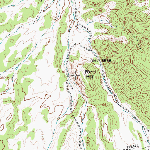 Topographic Map of Red Hill, NV