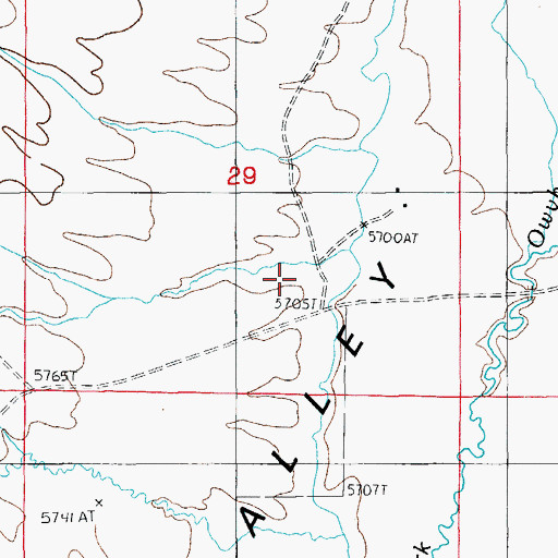 Topographic Map of Sixmile Canyon, NV