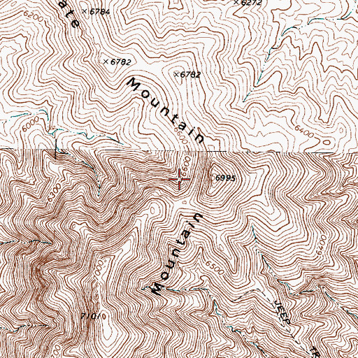 Topographic Map of Slate Mountain, NV