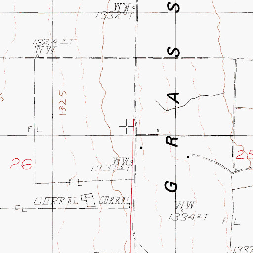 Topographic Map of Sonoma Creek, NV