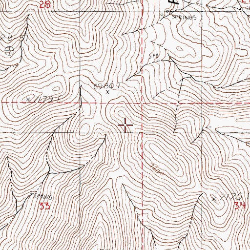 Topographic Map of Sonoma Range, NV