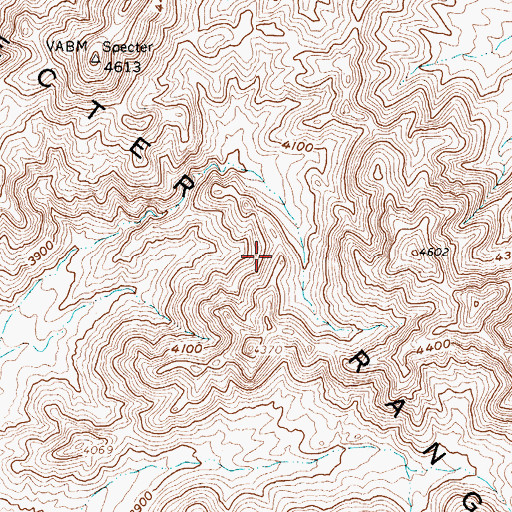 Topographic Map of Specter Range, NV