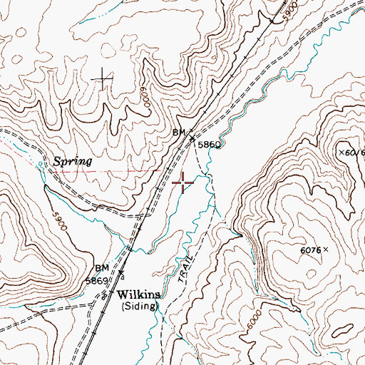 Topographic Map of Spring Creek, NV