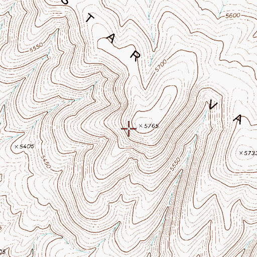Topographic Map of Star Valley Ridge, NV