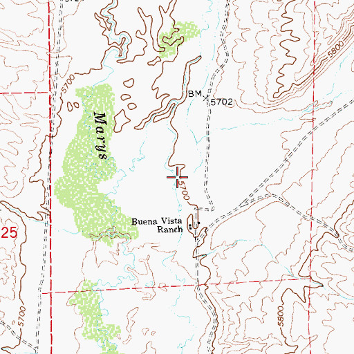 Topographic Map of Stormy Creek, NV