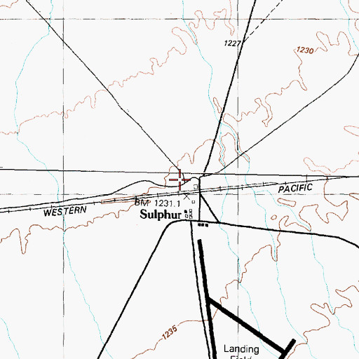 Topographic Map of Sulphur, NV