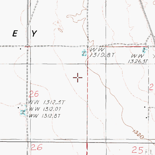 Topographic Map of Thomas Creek, NV