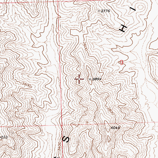 Topographic Map of Tule Springs Hills, NV