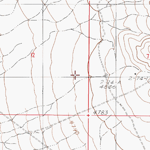 Topographic Map of Washoke Canyon, NV