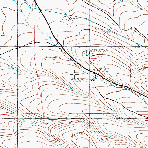Topographic Map of Water Canyon, NV