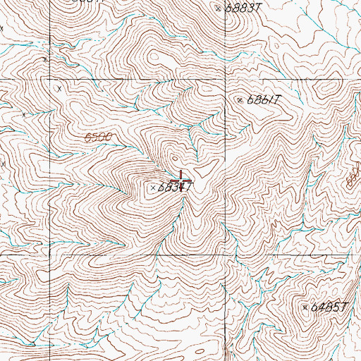 Topographic Map of Weepah Hills, NV