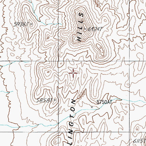 Topographic Map of Wellington Hills, NV