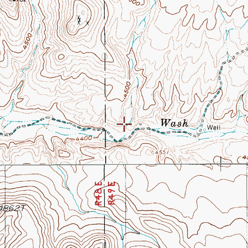 Topographic Map of West Cat Canyon, NV