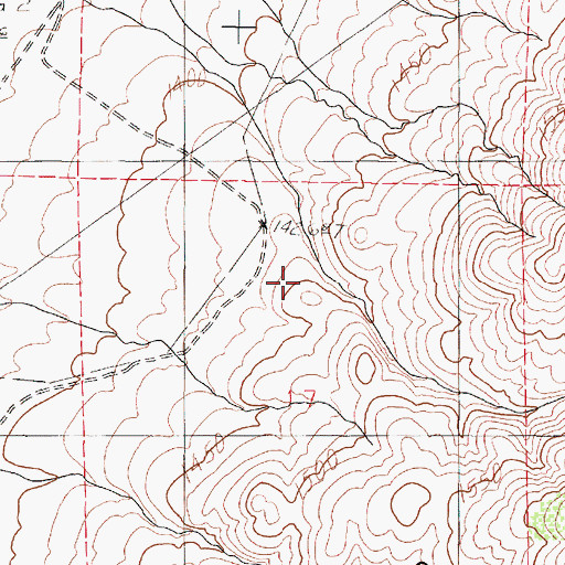 Topographic Map of White Horse Canyon, NV