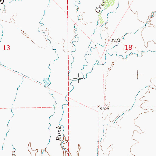 Topographic Map of Willow Creek, NV