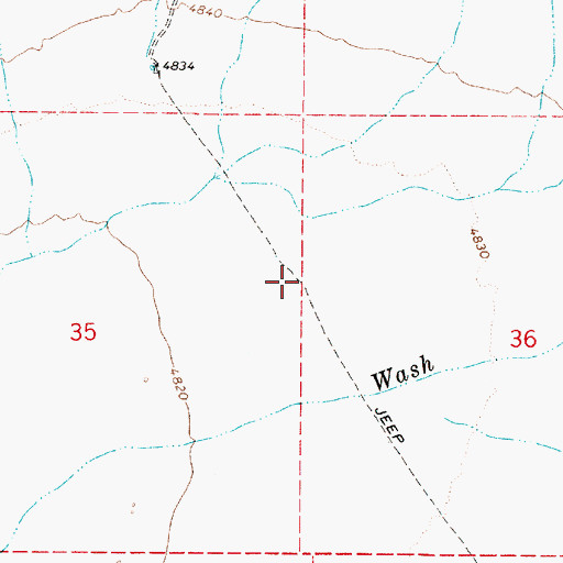 Topographic Map of Montezuma Valley, NV
