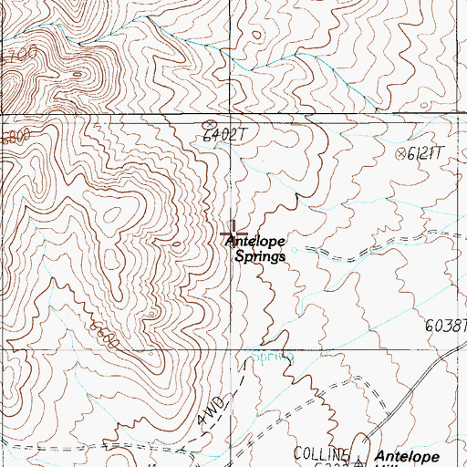 Topographic Map of Antelope Springs, NV
