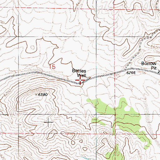 Topographic Map of Bettles Well, NV