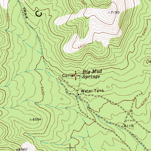 Topographic Map of Big Mud Springs, NV