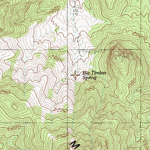 Topographic Map of Big Timber Spring, NV