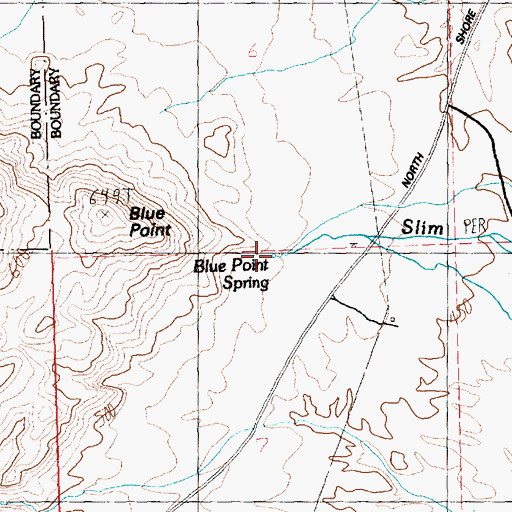 Topographic Map of Blue Point Spring, NV