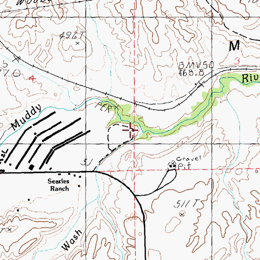 Topographic Map of California Wash, NV