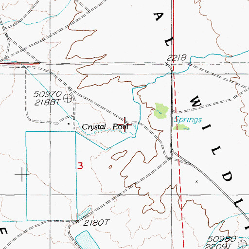 Topographic Map of Crystal Pool, NV