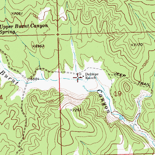 Topographic Map of Delmue Ranch, NV